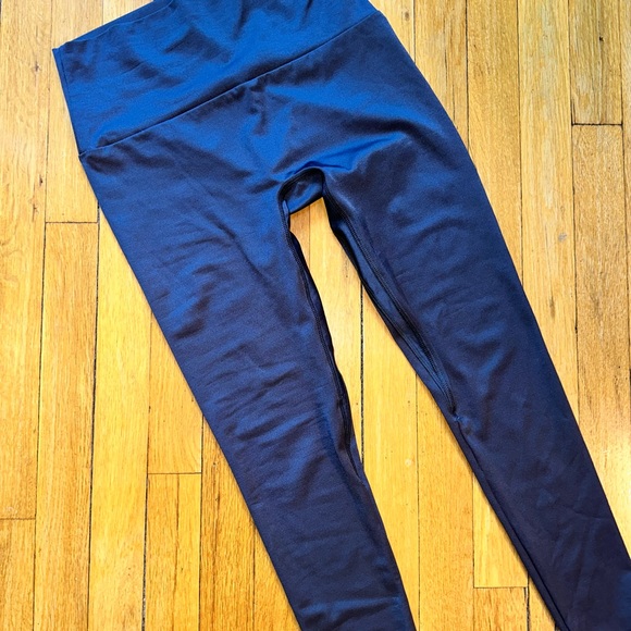 K Deer Ankle Slate Grey Leggings Size Medium Mid Rise High Waisted - Picture 3 of 8